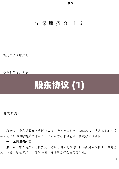 股东协议 (1)