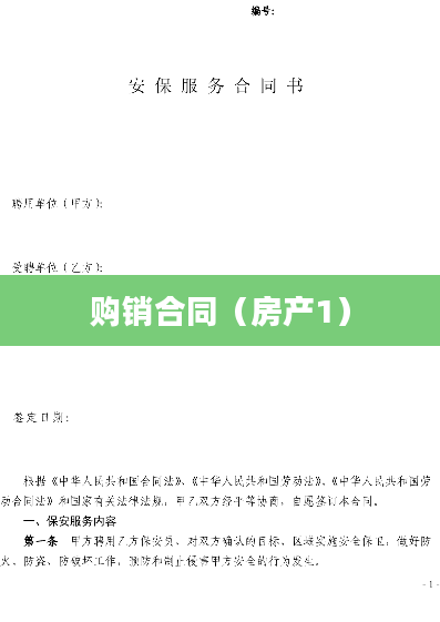 购销合同（房产1）