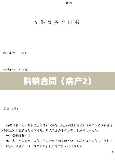 购销合同（房产2）