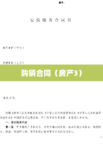 购销合同（房产3）