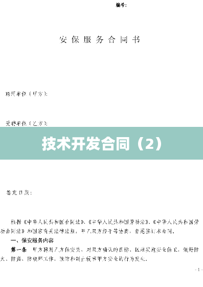 技术开发合同（2）