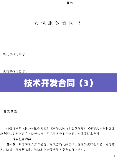 技术开发合同（3）