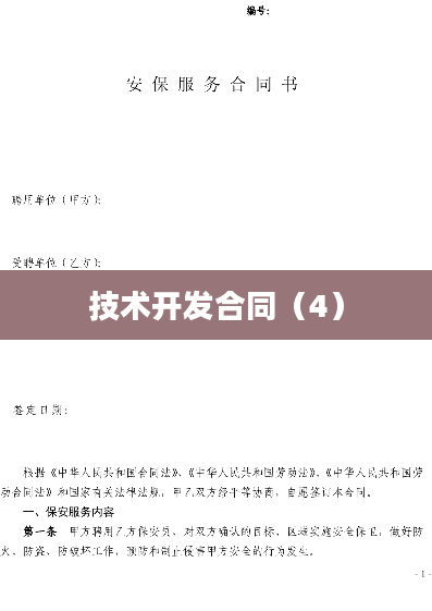 技术开发合同（4）