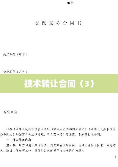技术转让合同（3）