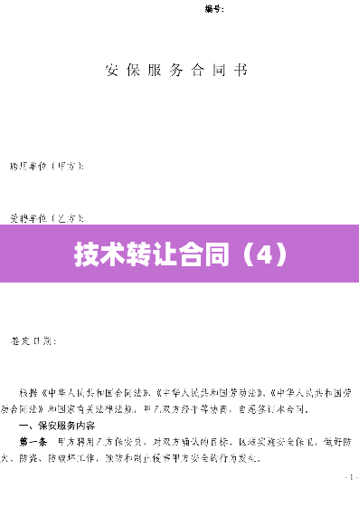 技术转让合同（4）