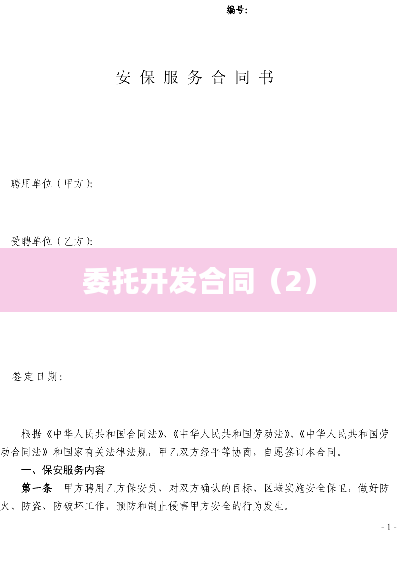 委托开发合同（2）