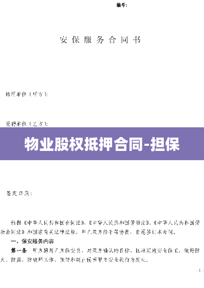 物业股权抵押合同-担保