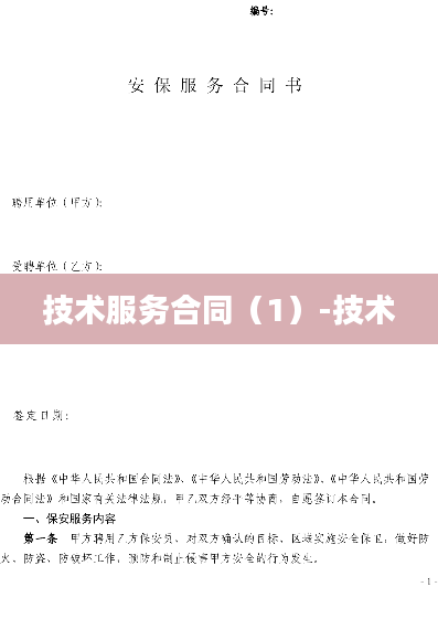 技术服务合同（1）-技术