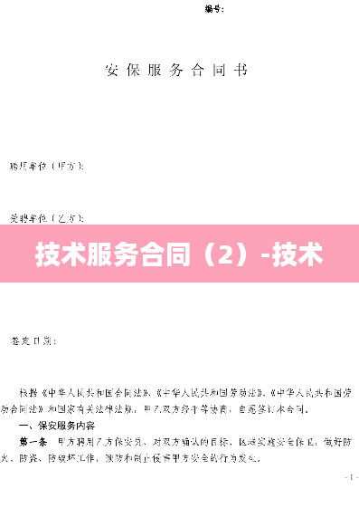 技术服务合同（2）-技术