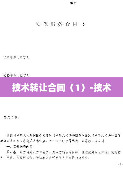 技术转让合同（1）-技术