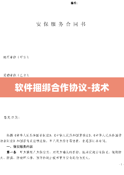 软件捆绑合作协议-技术