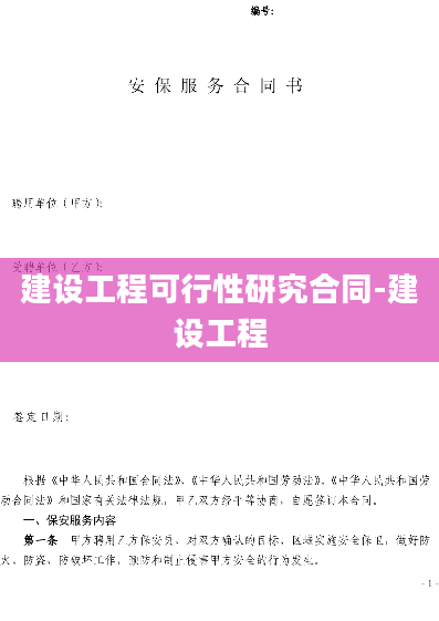 建设工程可行性研究合同-建设工程