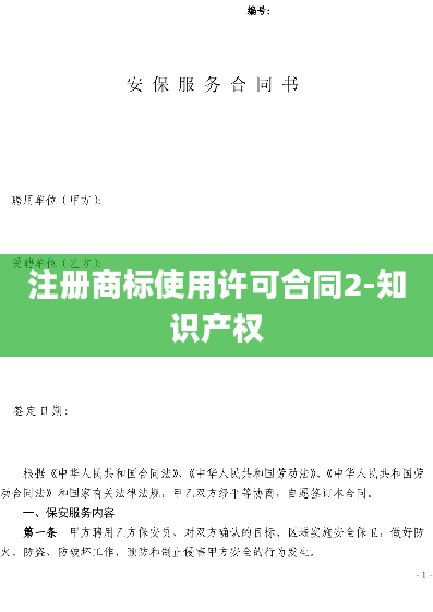 注册商标使用许可合同2-知识产权