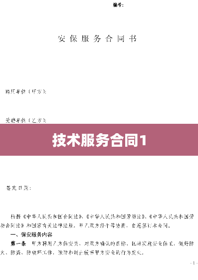 技术服务合同1