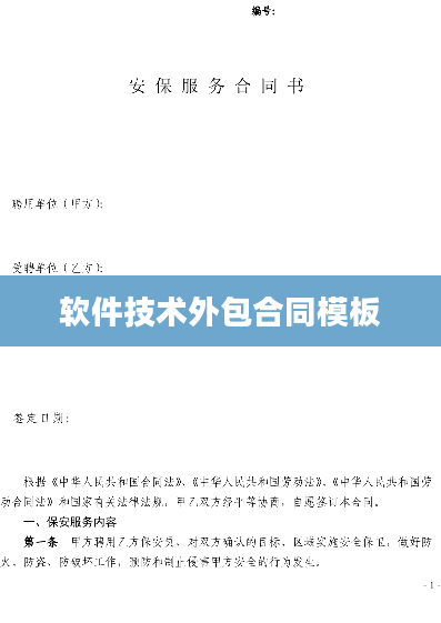 软件技术外包合同模板