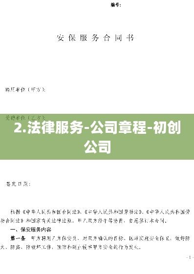 2.法律服务-公司章程-初创公司