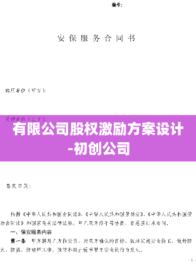 有限公司股权激励方案设计-初创公司