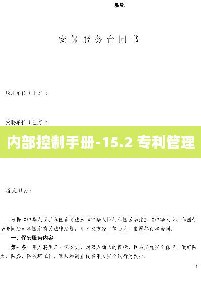 内部控制手册-15.2 专利管理