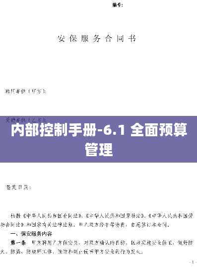 内部控制手册-6.1 全面预算管理